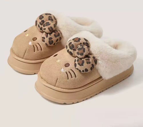 Purrfect Bow Slippers